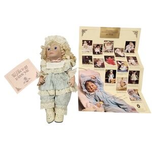 Lee Middleton Angel Locks 14" Vinyl Doll Blonde Hair Blue Eyes Boxed